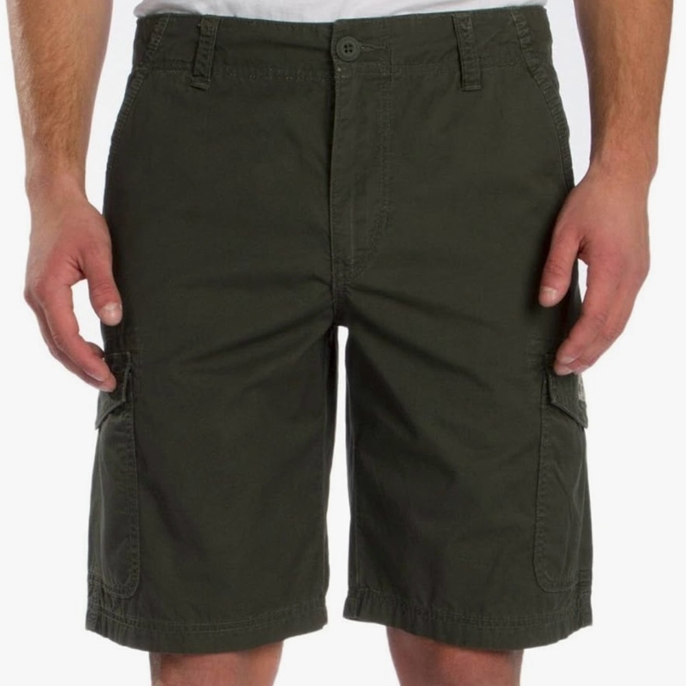 UNIONBAY ~ Men's Medford Lightweight/ Stretch Cotton‎ Green Cargo Short Size 34